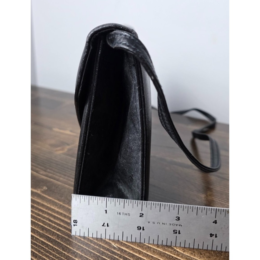 Ande Medium Black Leather Crossbody Bag Purse - Picture 7 of 11